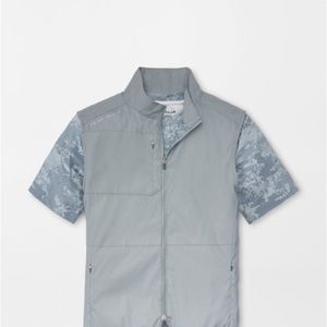 NEW Peter Millar Golf Apollo Reflect Vest Mens Size Medium Reflective Grey $185